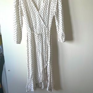 Mango black peas dress size 6 medium